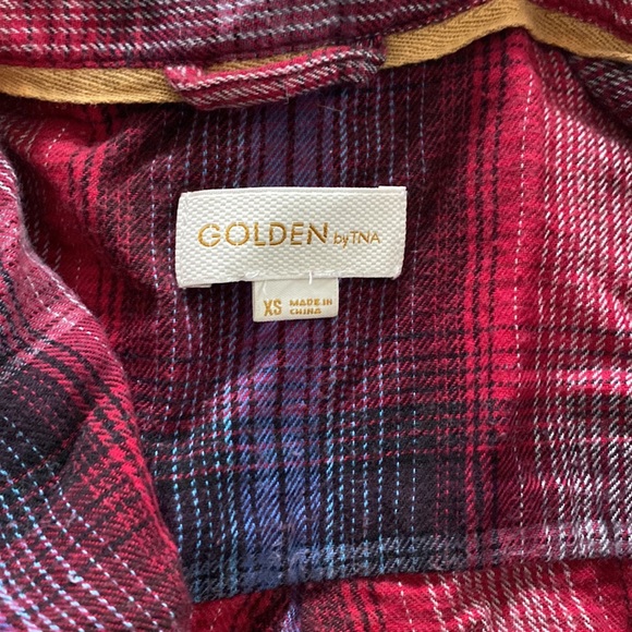 XS Golden by TNA plaid button up - Picture 3 of 3